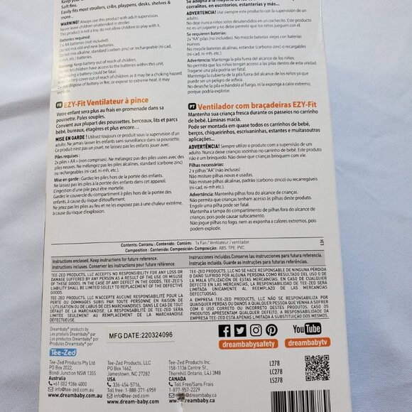 Dreambaby Classic Clip-On Fan with Soft Fins - for Baby Strollers and Playpens - - Picture 6 of 7